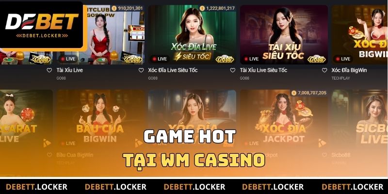 Game hot tại WM Casino